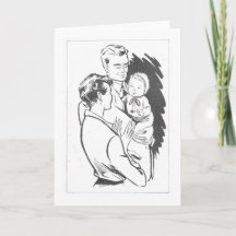 Vintage Mutter und Vater mit Baby