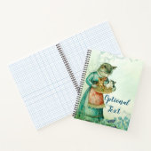 Vintage-Mutterkatze mit Kätzchen Notizblock (Innenseite)