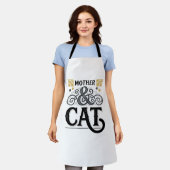 Vintage-Mutterkatze-Shirt-Design für Katzenmütter_ Schürze (Getragen)
