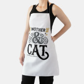 Vintage-Mutterkatze-Shirt-Design für Katzenmütter_ Schürze (InSitu)
