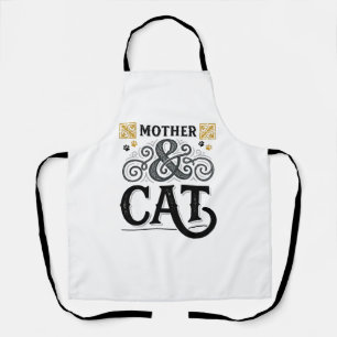 Vintage-Mutterkatze-Shirt-Design für Katzenmütter_ Schürze