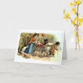 Vintage Mutterkatze und Kindertageskarte Karte (Gelbe Blume)