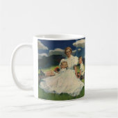 Vintage Muttertag, Mutter mit Kindern Kaffeetasse (Links)