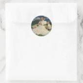 Vintage Muttertag, Mutter mit Kindern Runder Aufkleber (Tasche)