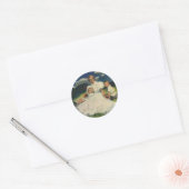 Vintage Muttertag, Mutter mit Kindern Runder Aufkleber (Umschlag)