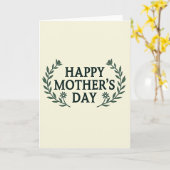 Vintage Muttertags Designkarte Karte (Gelbe Blume)