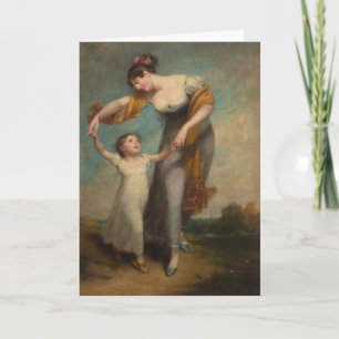 Vintage-Muttertags-Karte mit Gemälde Karte