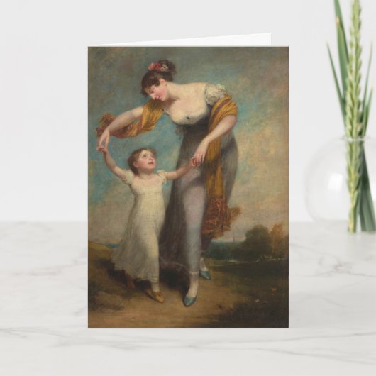 Vintage-Muttertags-Karte mit Gemälde Karte (Vorderseite)