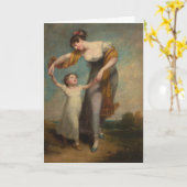 Vintage-Muttertags-Karte mit Gemälde Karte (Gelbe Blume)