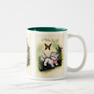 Vintage Muttertags-Tasse Zweifarbige Tasse
