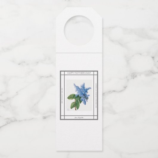 Vintage Muttertagsflasche Flaschenanhänger (Vorderseite)