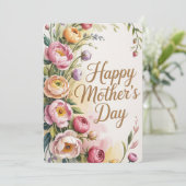 Vintage Muttertagskarte Feiertagskarte (Stehend Vorderseite)