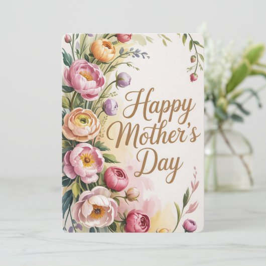 Vintage Muttertagskarte Feiertagskarte (Stehend Vorderseite)