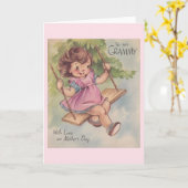 Vintage Muttertagskarte für Grammy Karte (Gelbe Blume)