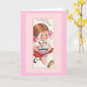 Vintage Muttertagskarte für Großmutter Karte (Gelbe Blume)