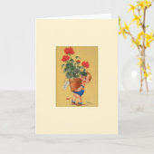Vintage Muttertagskarte für Mutter Karte (Gelbe Blume)