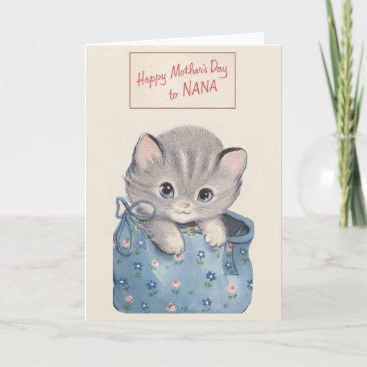 Vintage Muttertagskarte für Nana Karte (Vorderseite)
