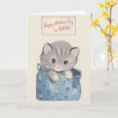 Vintage Muttertagskarte für Nana Karte (Gelbe Blume)