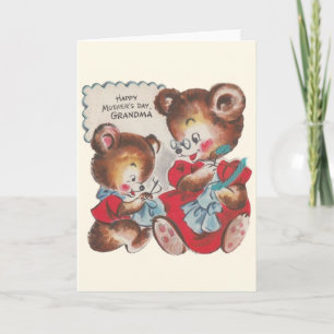 Vintage Muttertagskarte für Oma Karte