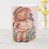 Vintage Muttertagskarte für Tante Karte (Gelbe Blume)