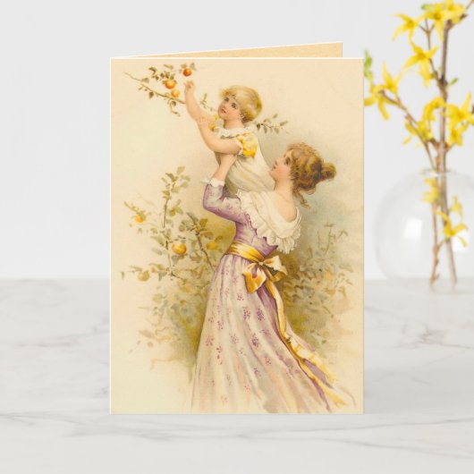 Vintage Muttertagskarte Karte (Gelbe Blume)