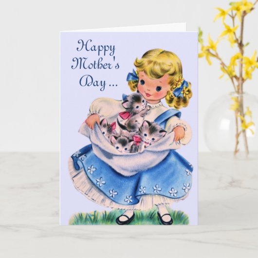 Vintage Muttertagskarte Karte (Gelbe Blume)