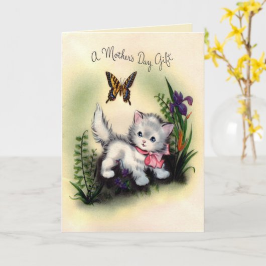 Vintage Muttertagskarte Karte (Gelbe Blume)