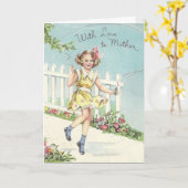 Vintage Muttertagskarte Karte (Gelbe Blume)