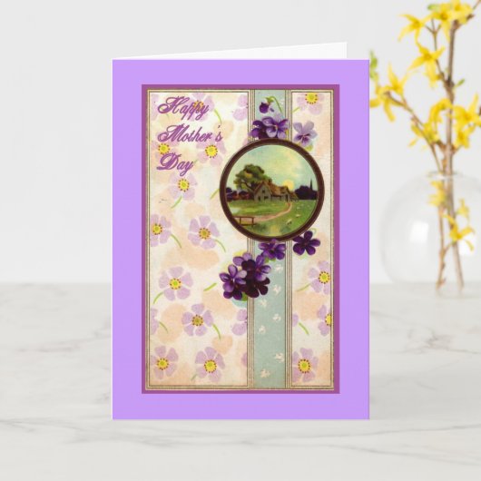 Vintage Muttertagskarte Karte (Gelbe Blume)