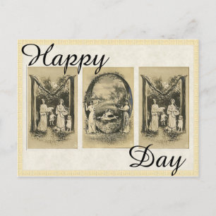 Vintage Muttertagskarte mit antiker Alphabetkarte Postkarte