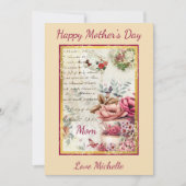 Vintage Muttertagskollektion Karte (Vorderseite)