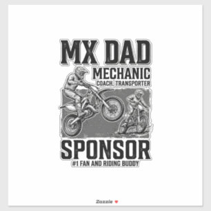 Vintage MX Dad Motocross Fahrkumpel-Shirt-Design Aufkleber
