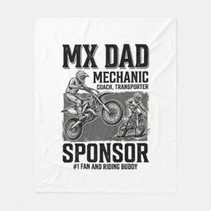 Vintage MX Dad Motocross Fahrkumpel Shirt Design Fleecedecke