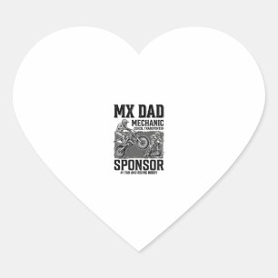 Vintage MX Dad Motocross Fahrkumpel Shirt Design Herz-Aufkleber