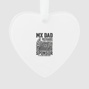 Vintage MX Dad Motocross Fahrkumpel Shirt Design Ornament