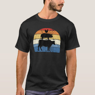 Vintage My Food Pyramid Carnivore Fleischfresser S T-Shirt