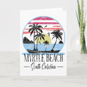 Vintage Myrtle Beach South Carolina Tropischer Url Karte