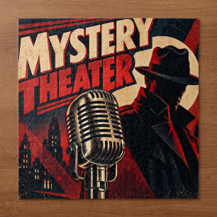 Vintage Mystery Theater Radio Detektiv Puzzle