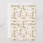 Vintage Mystical Botanical Wedding Einladung (Rückseite)