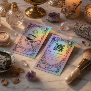Vintage Mystical Celestiale Wimpernkünstlerin Visitenkarte