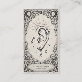 Vintage Mystical Ear Piercing Celestial Visitenkarte (Vorderseite)