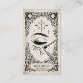 Vintage Mystical Lash Artist Celestial Eyelash  Visitenkarte (Vorderseite)