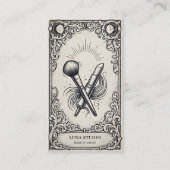 Vintage Mystical Makeup Artist Tarot Style Visitenkarte (Vorderseite)