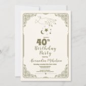 Vintage mystische 40. Geburtstagseinladung Einladung (Vorderseite)