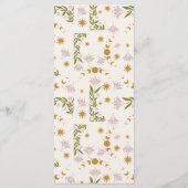Vintage mystische botanische Hochzeit Menükarte (Rückseite)