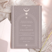 Vintage mystische Himmelshochzeit Folieneinladung