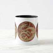 Vintage Mythologie, antiker Goldener Drache Tasse (Zentrum)