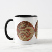 Vintage Mythologie, antiker Goldener Drache Tasse (Links)