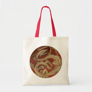 Vintage Mythologie, antiker Goldener Drache Tragetasche