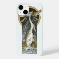 Vintage Mythologie, ein geflügelter Drache im Ozea